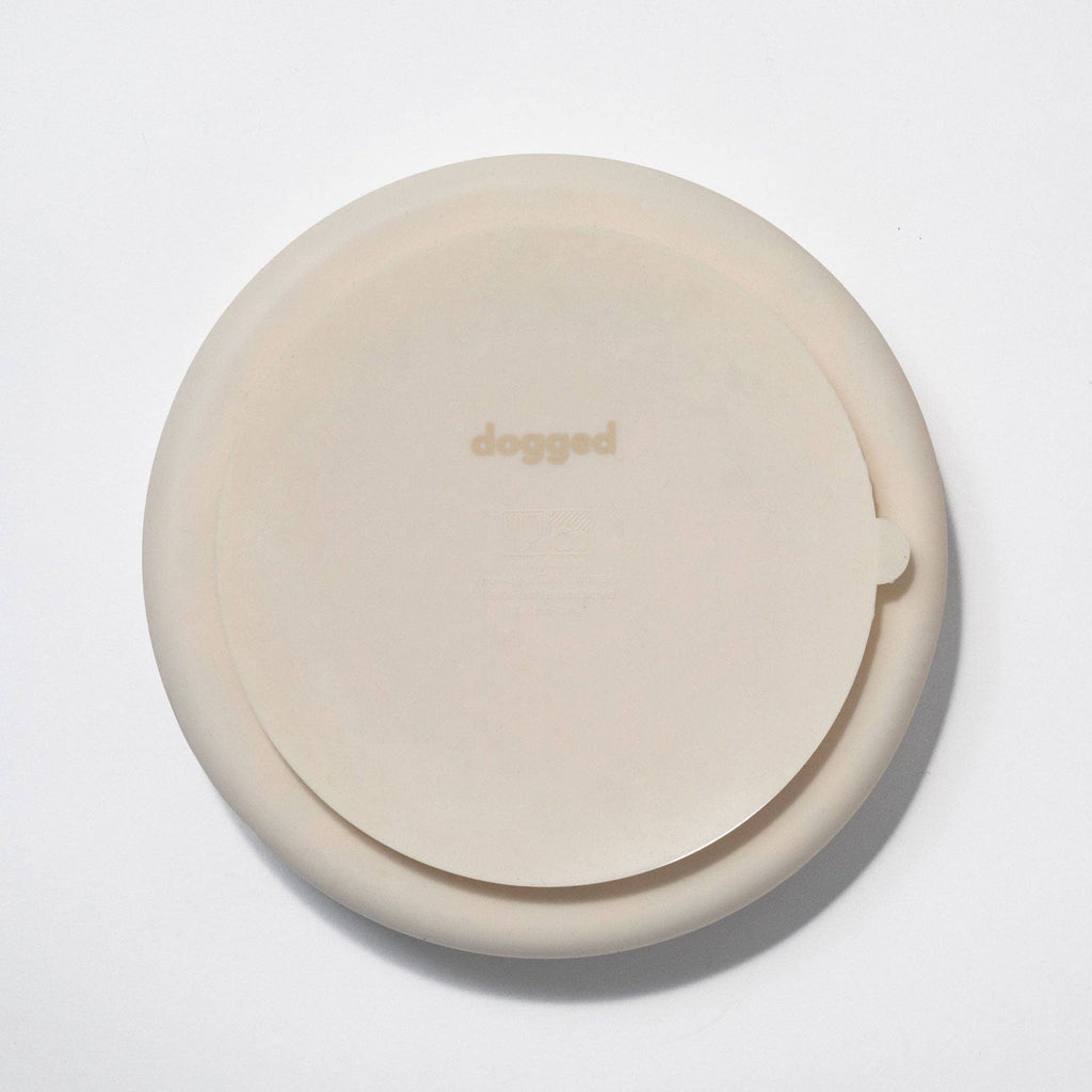 Gamelle anti-glouton silicone Ronde Rose Beige