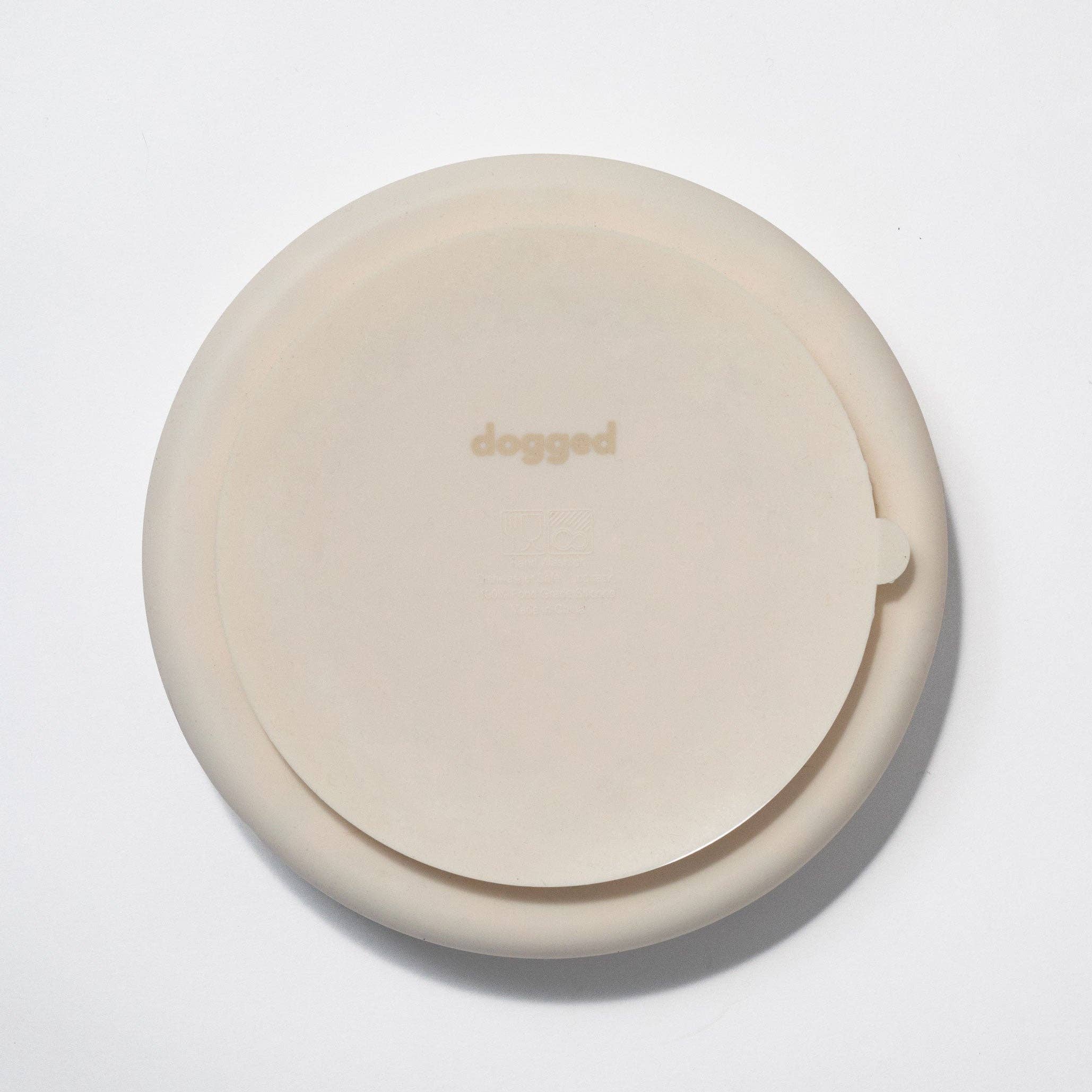 Gamelle anti-glouton silicone Ronde Rose Beige
