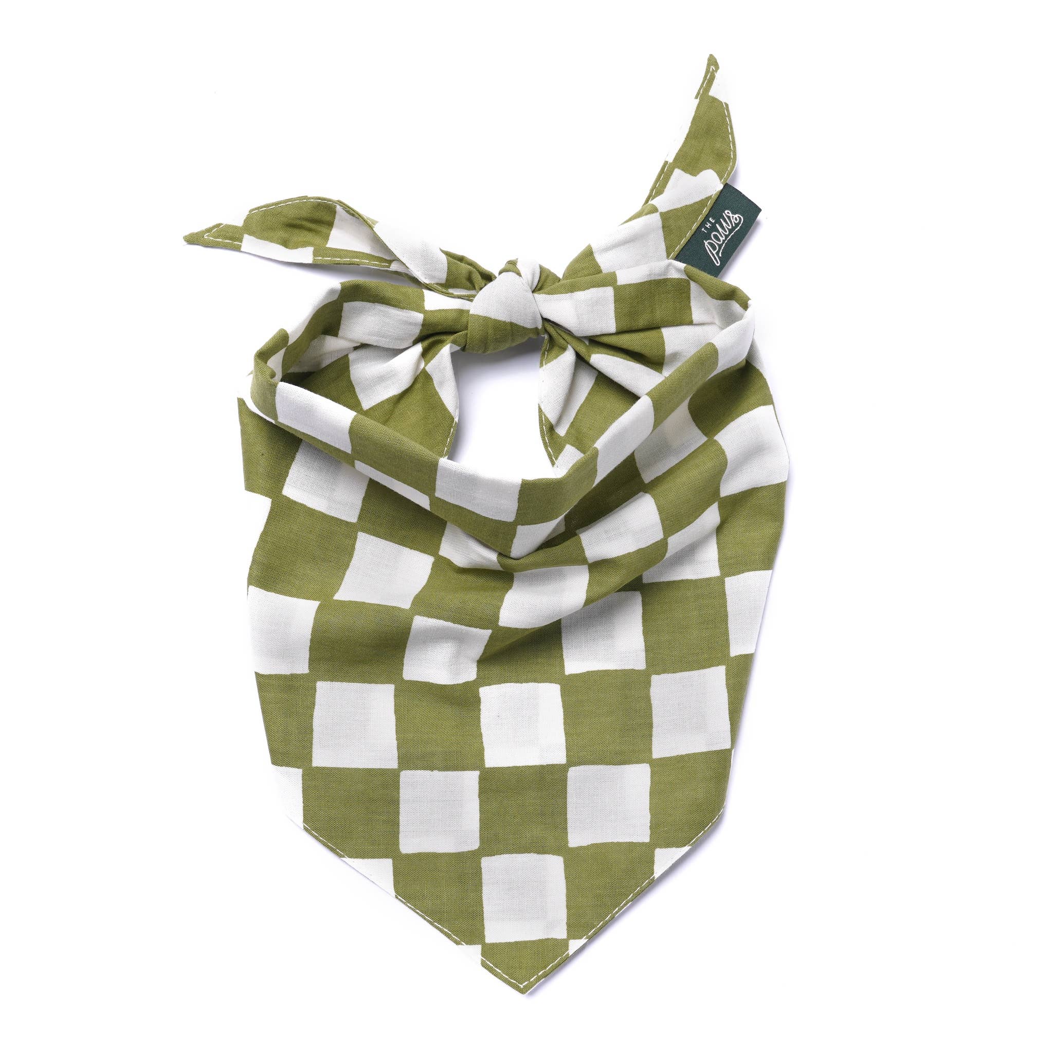 Bandana pour chien - Damier Vert