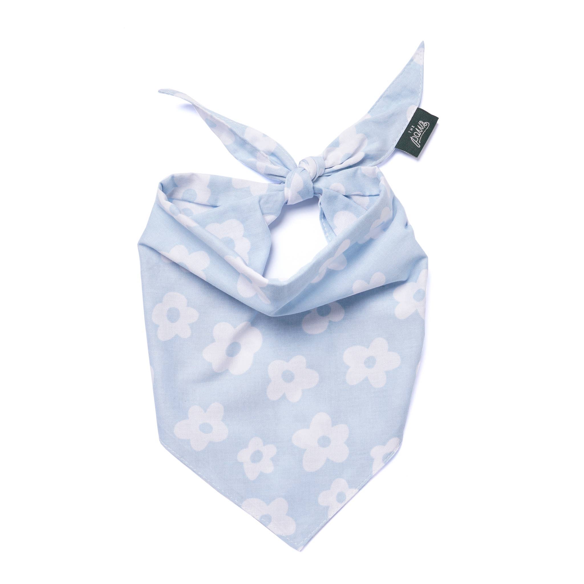 Bandana pour chien - Vichy bleu ciel