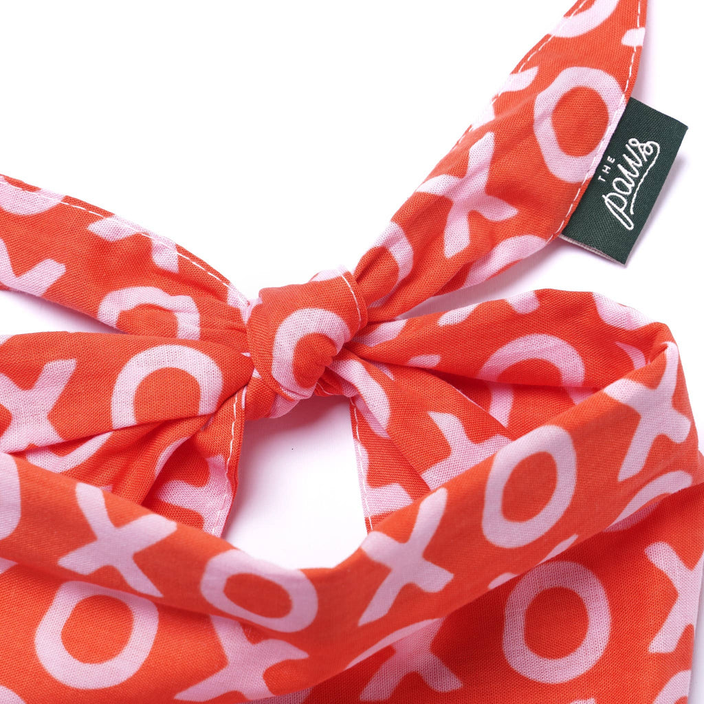 Bandana pour chien - XO rouge et rose