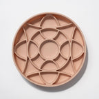 Gamelle anti-glouton silicone Ronde Rose poudré