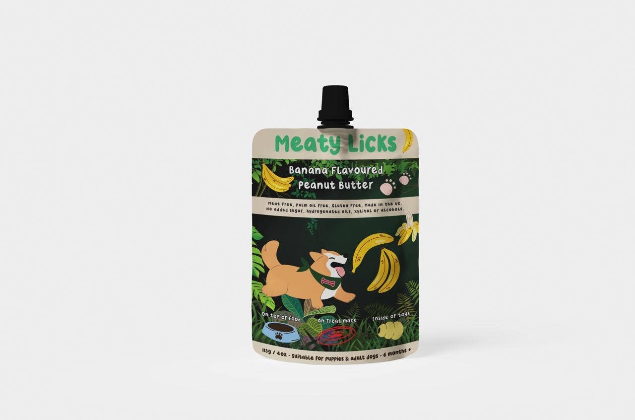 Friandise à lécher - Banane Beurre de Cacahuète