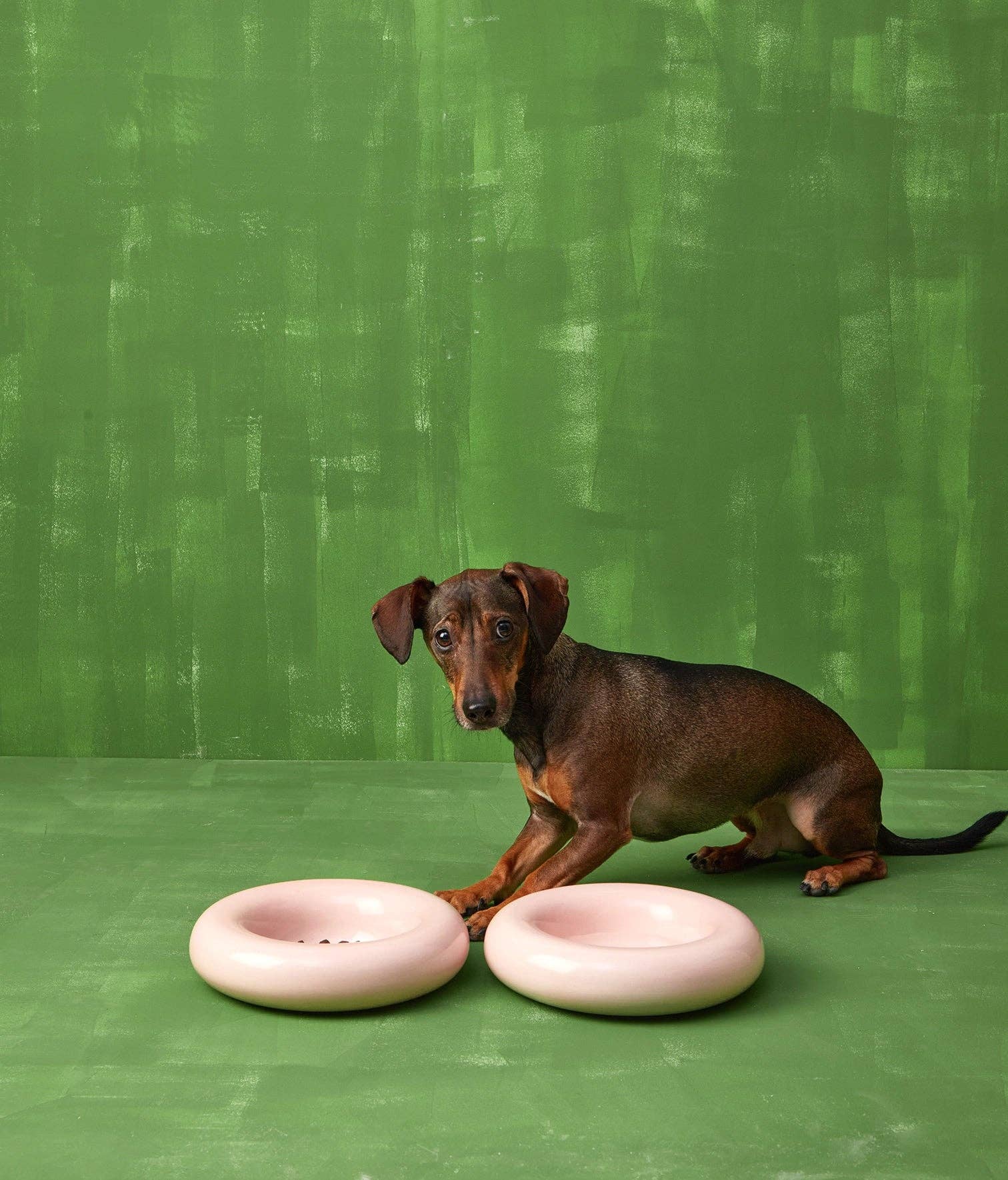 Mangeoire en céramique rose pour chien L