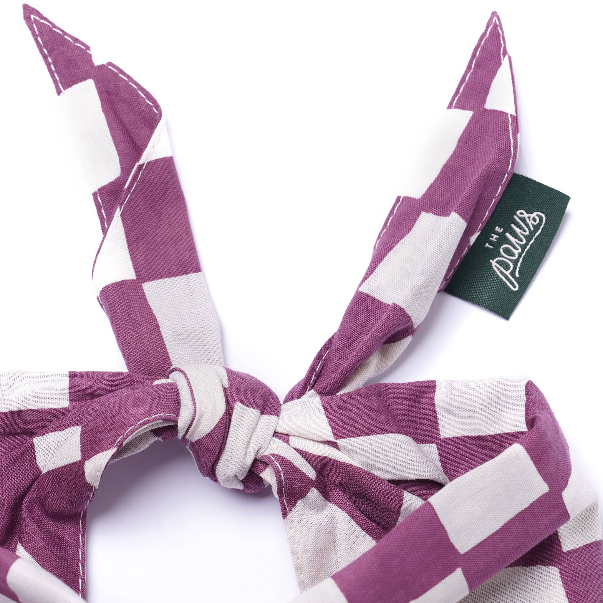 Bandana pour chien - Carreaux violet