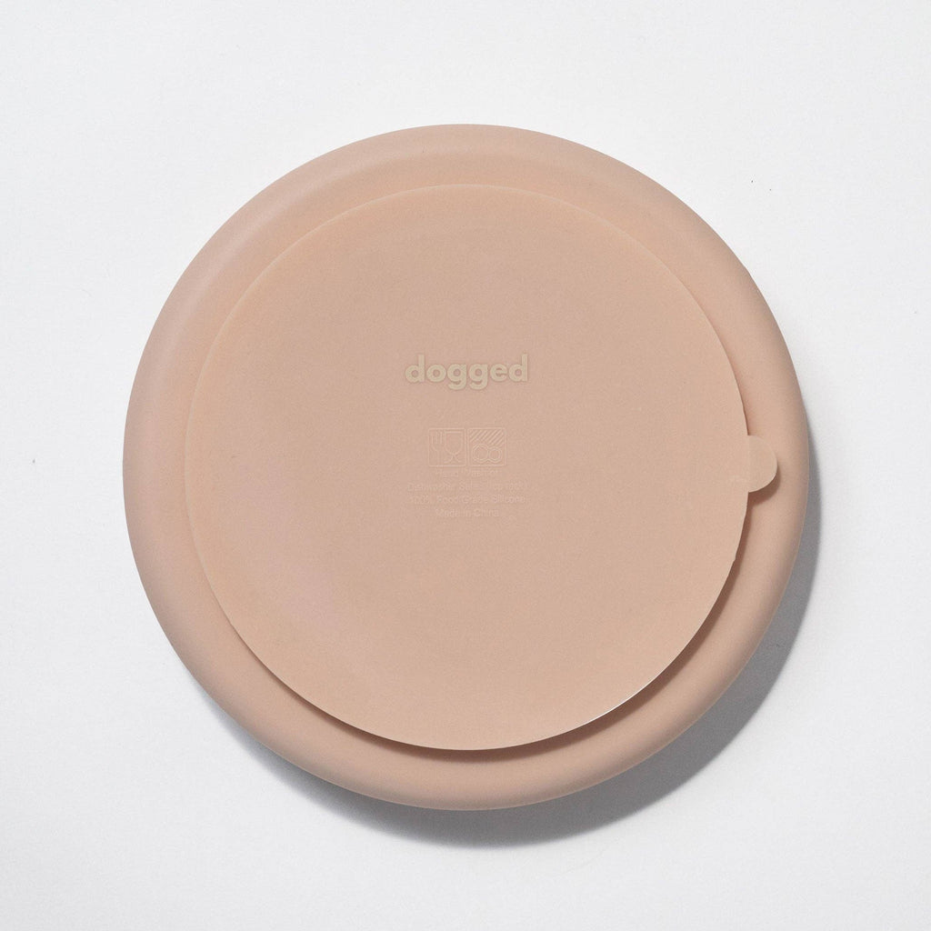 Gamelle anti-glouton silicone Ronde Rose poudré