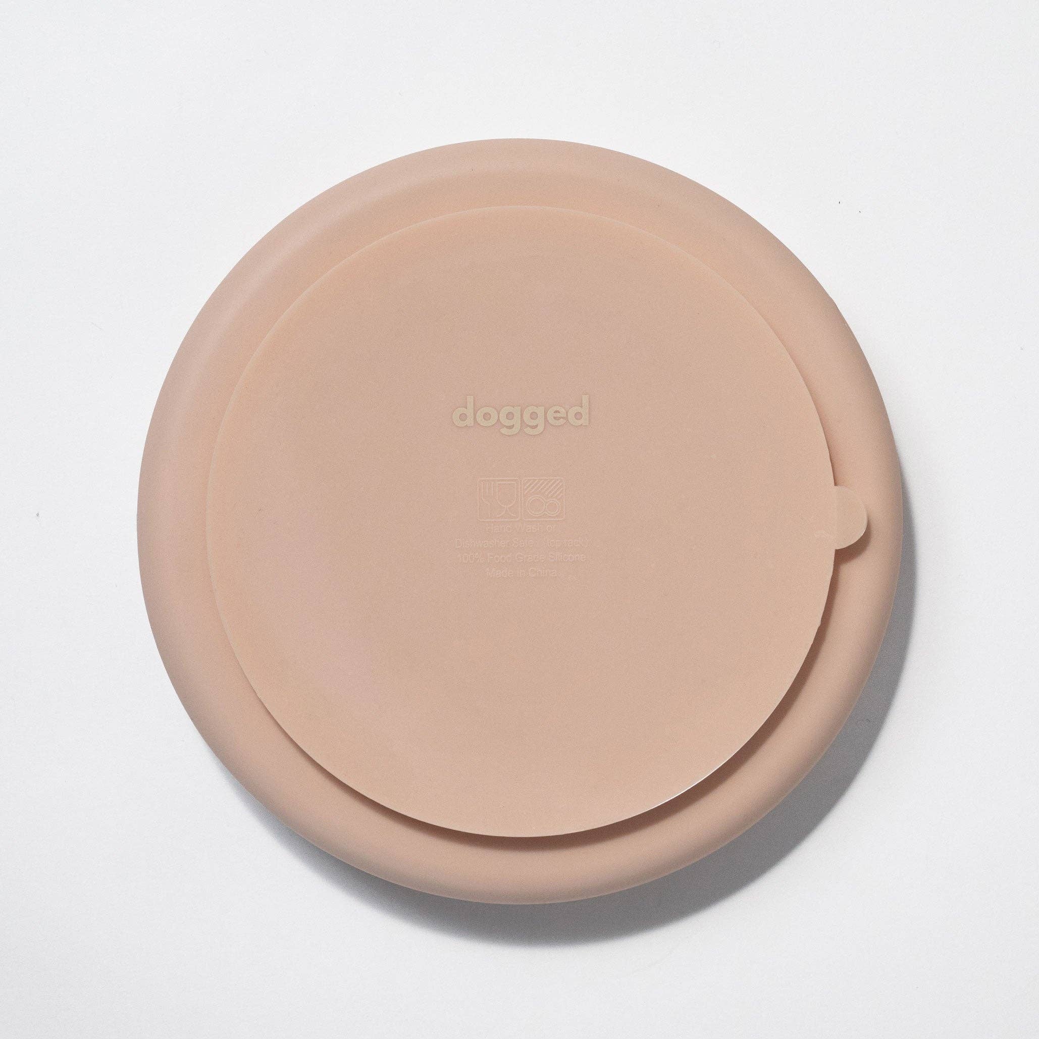 Gamelle anti-glouton silicone Ronde Rose poudré