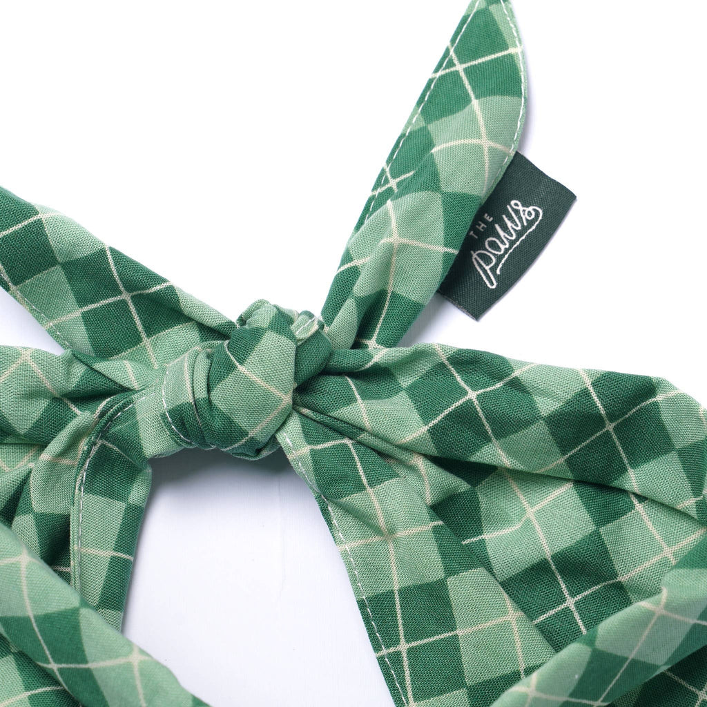 Bandana pour chien - Tartan vert