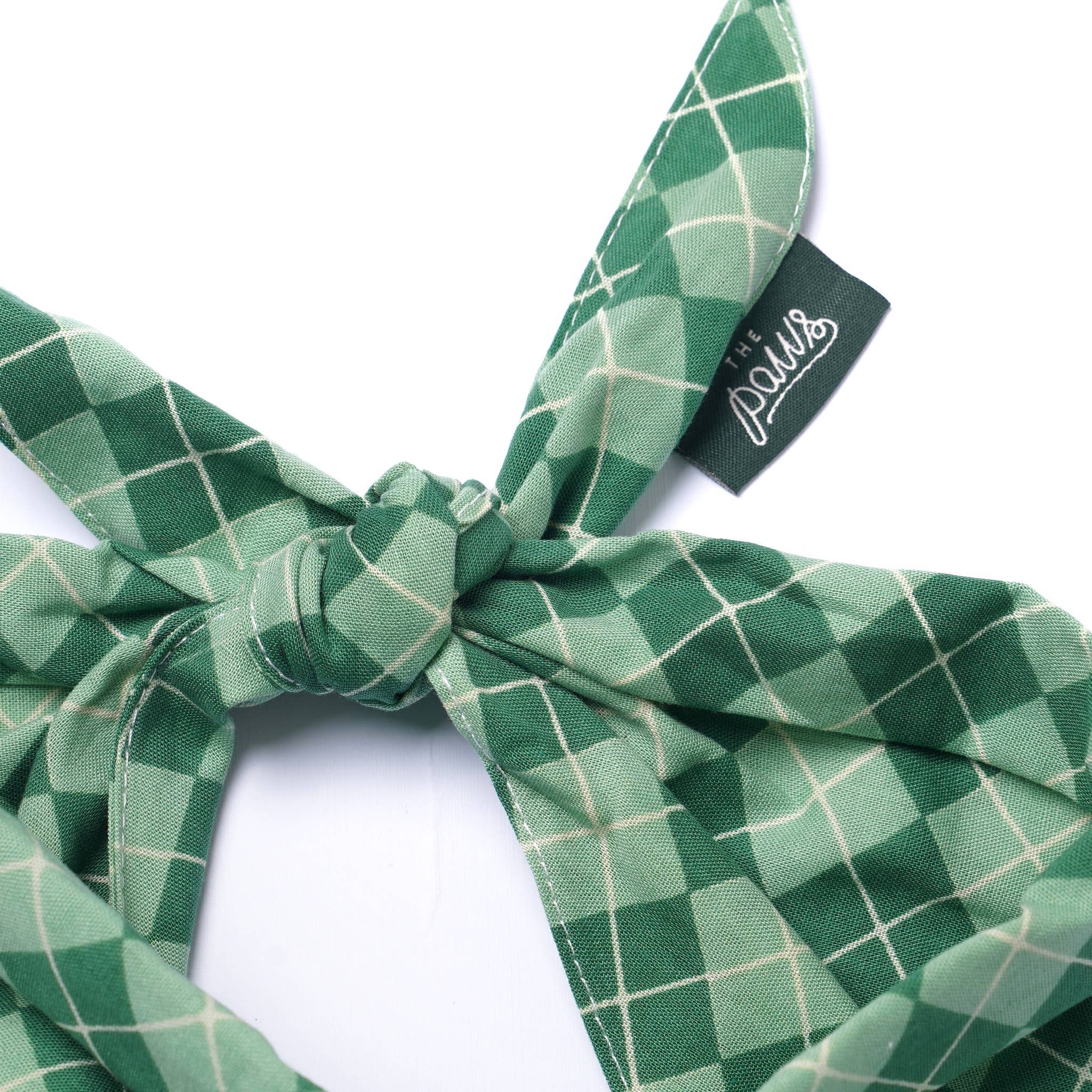 Bandana pour chien - Tartan vert