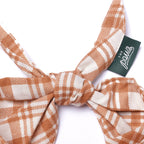 Bandana pour chien Ginger à carreaux orange soleil