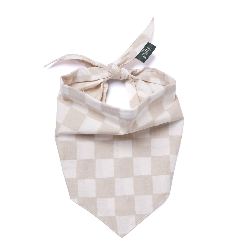 Bandana pour chien - Damier beige