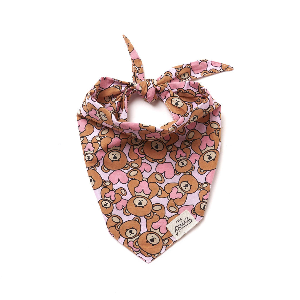 Bandana pour chien - Nounours rose