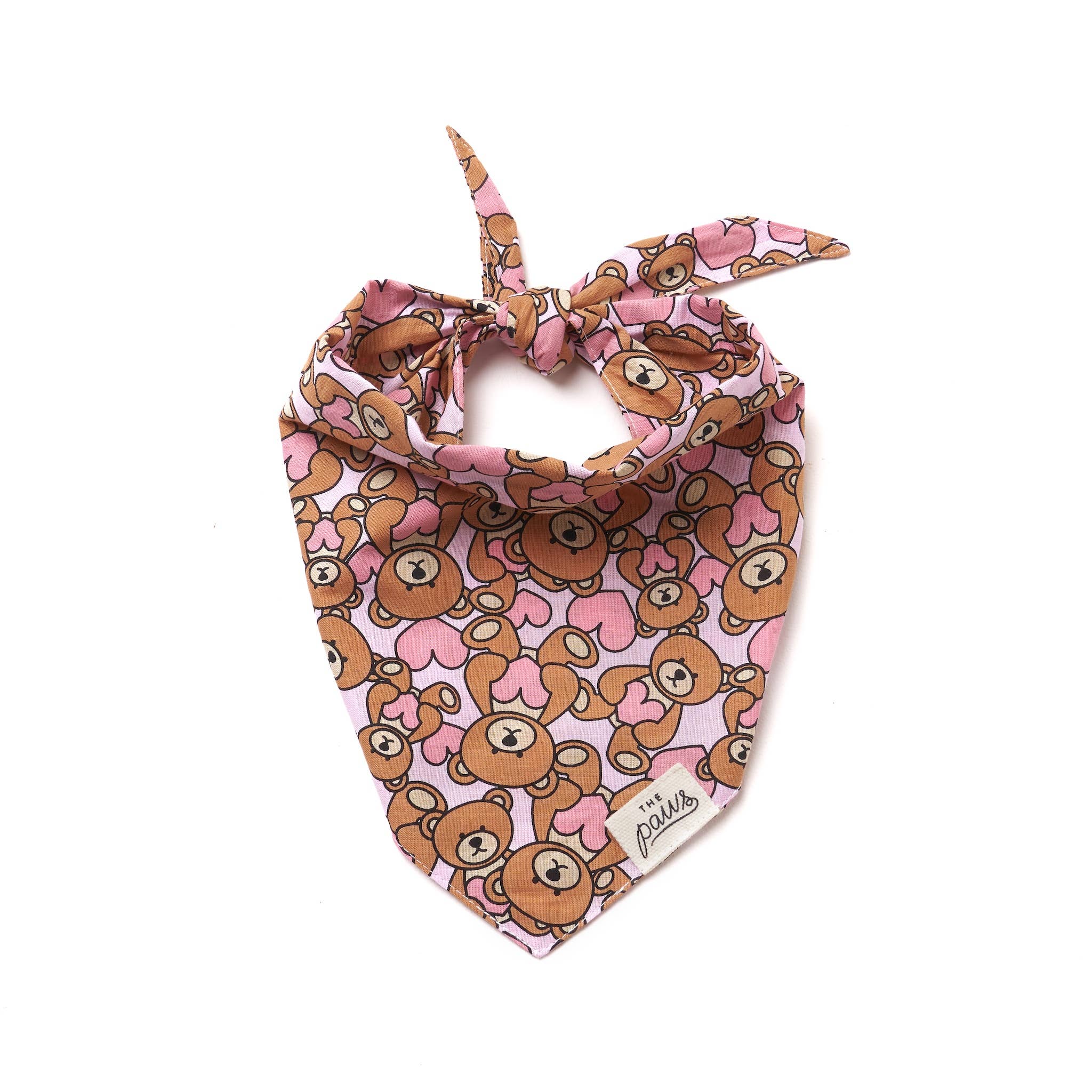 Bandana pour chien - Nounours rose