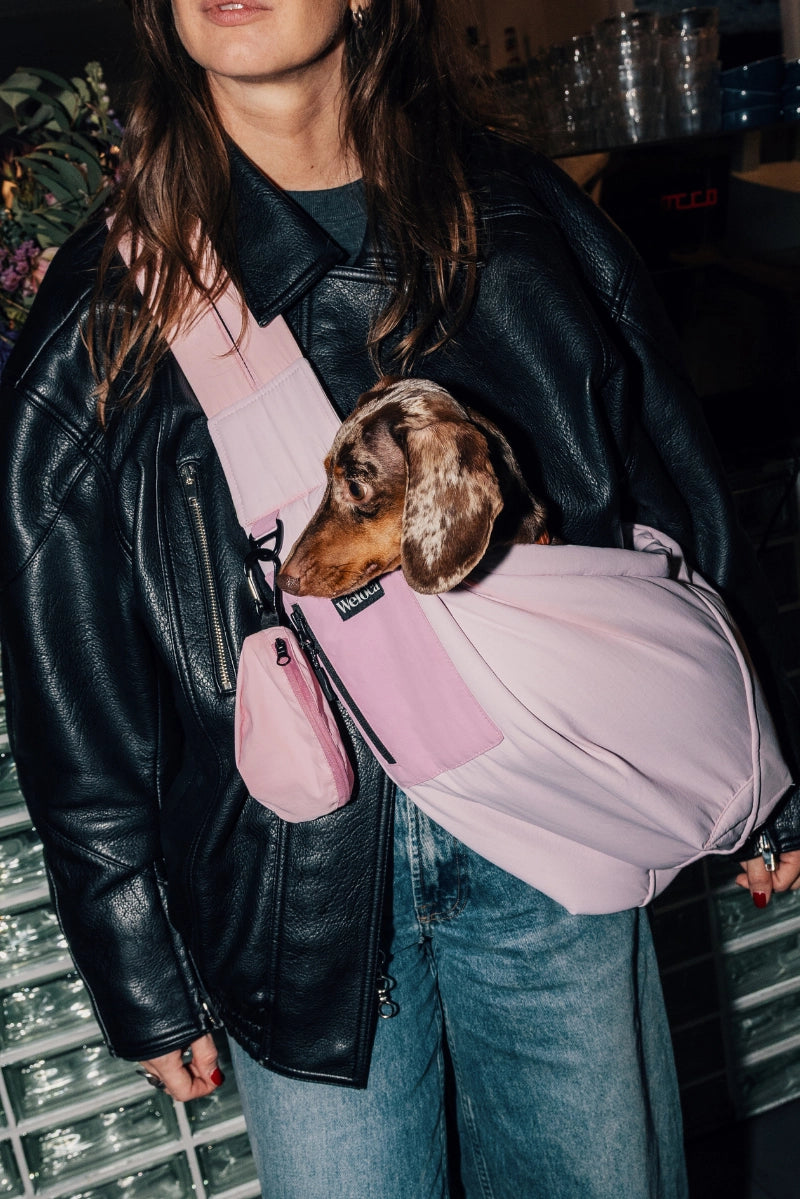 Sac de transport en bandoulière rose