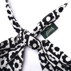 Bandana pour chien - Damier fleuri noir & blanc