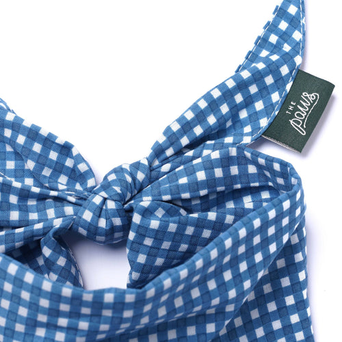 Bandana pour chien - Vichy Bleu