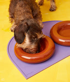 Mangeoire en céramique rose pour chien L