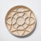 Gamelle anti-glouton silicone Ronde Rose Beige