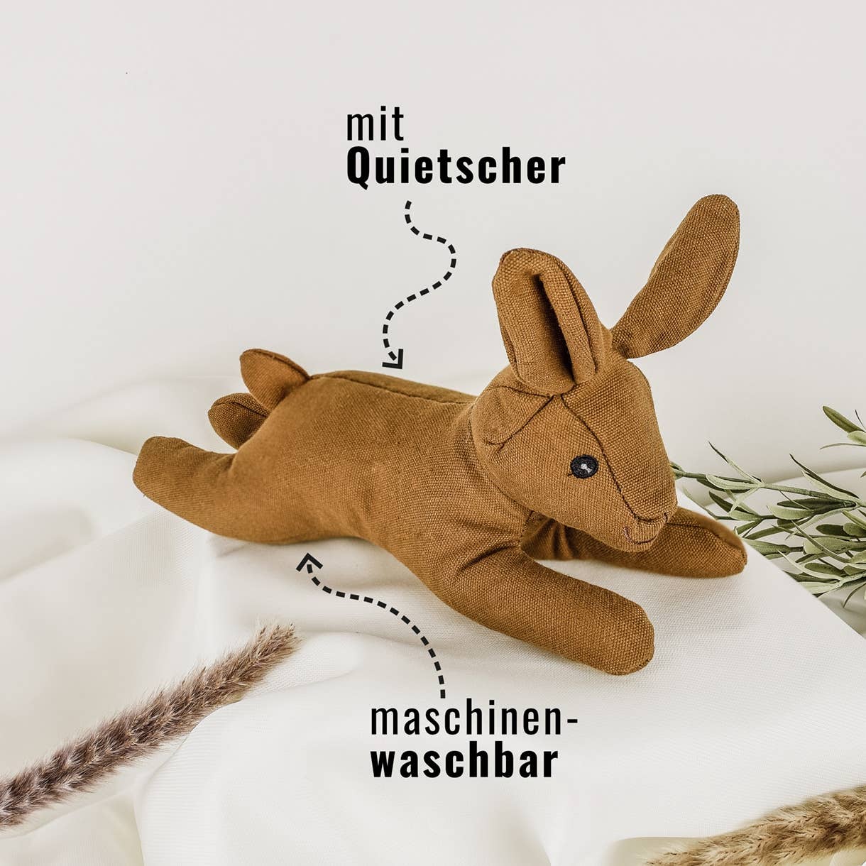 Jouet pour chien robuste avec couineur - Lapin