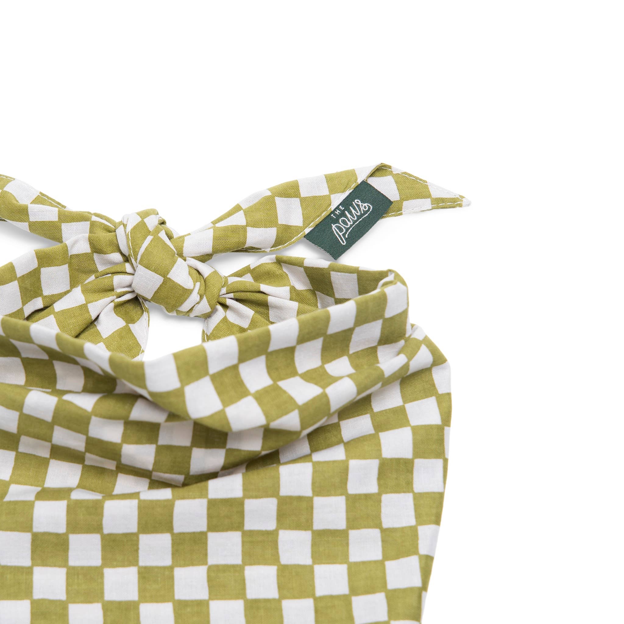Bandana pour chien - Petit damier vert