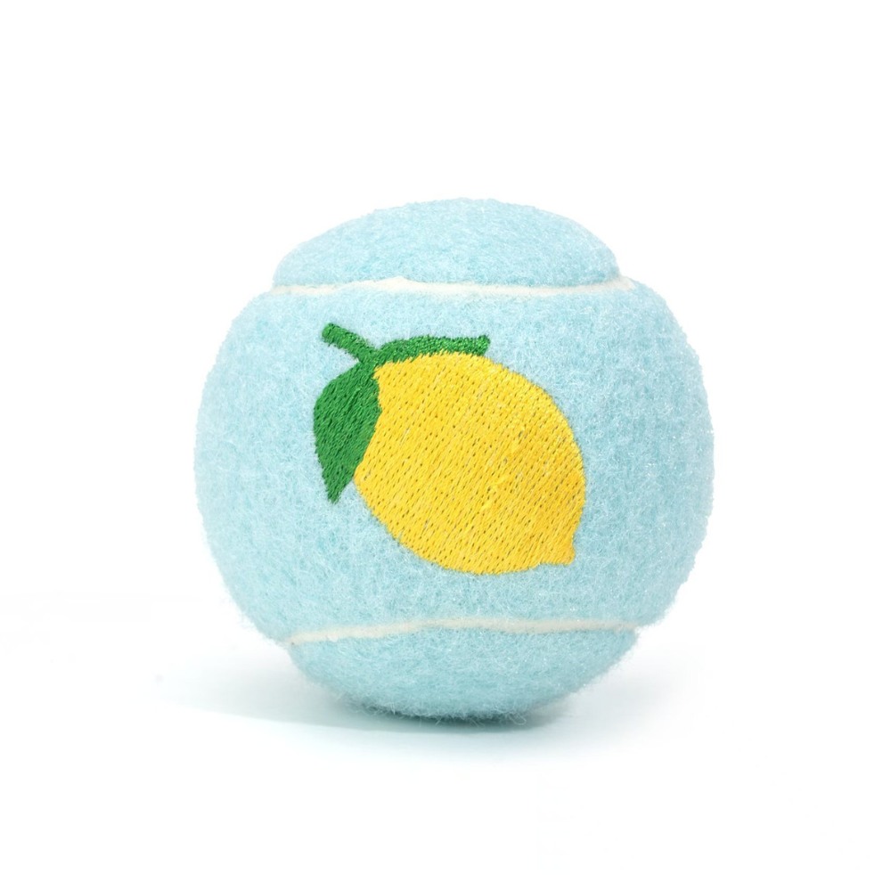 Balle de tennis brodée - Citron