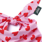Bandana pour chien - Coeurs rouge et rose