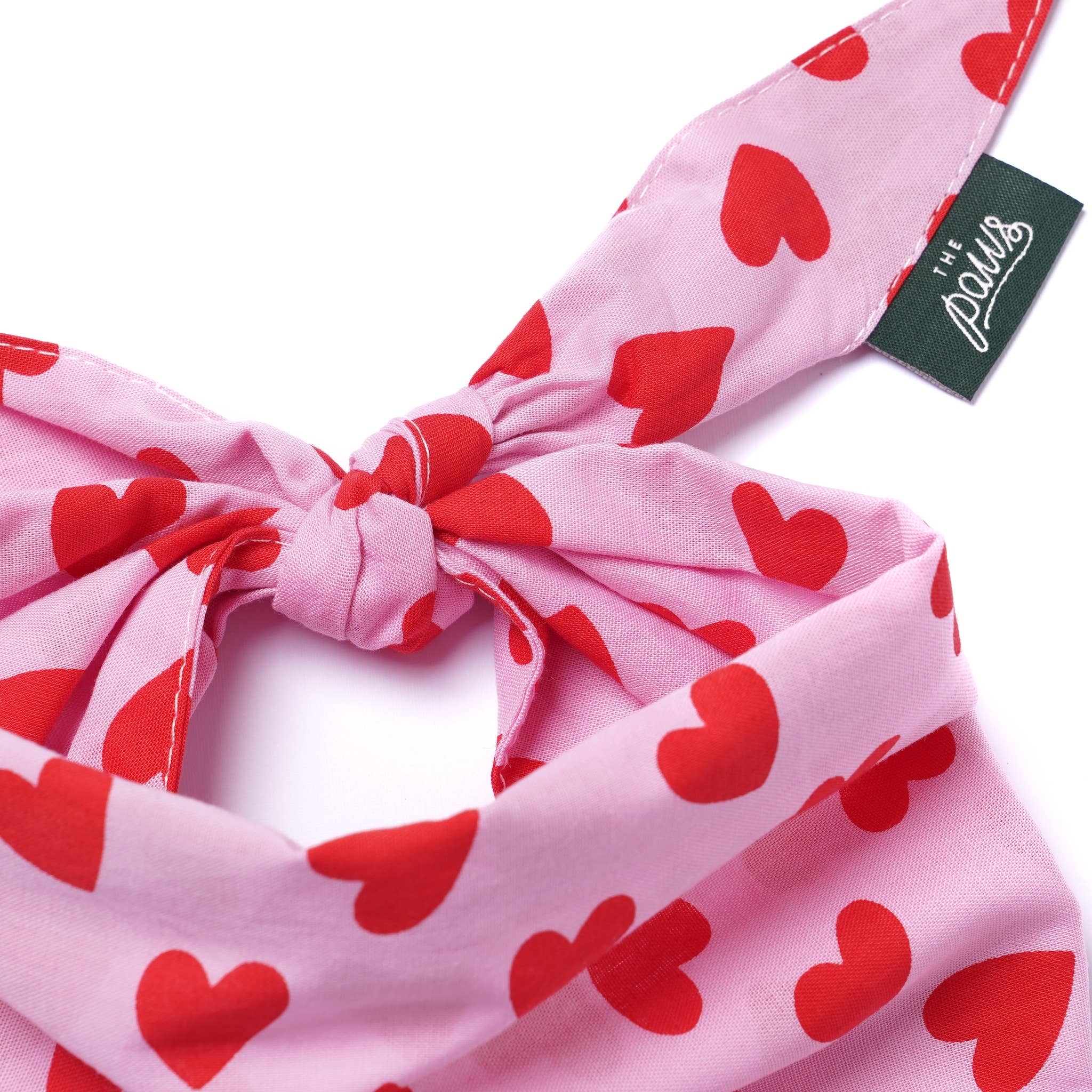 Bandana pour chien - Coeurs rouge et rose