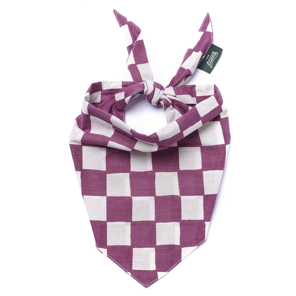 Bandana pour chien - Carreaux violet