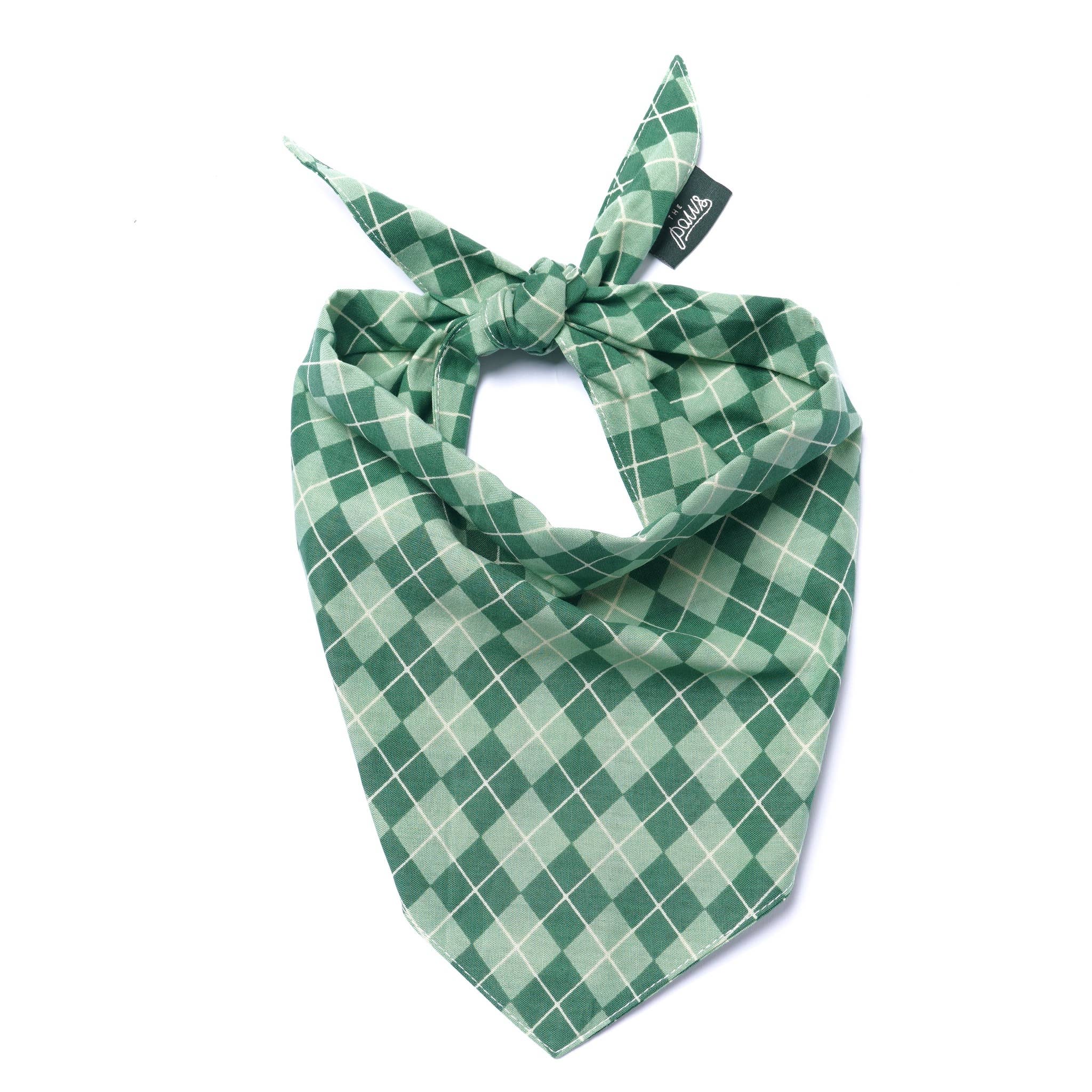 Bandana pour chien - Tartan vert