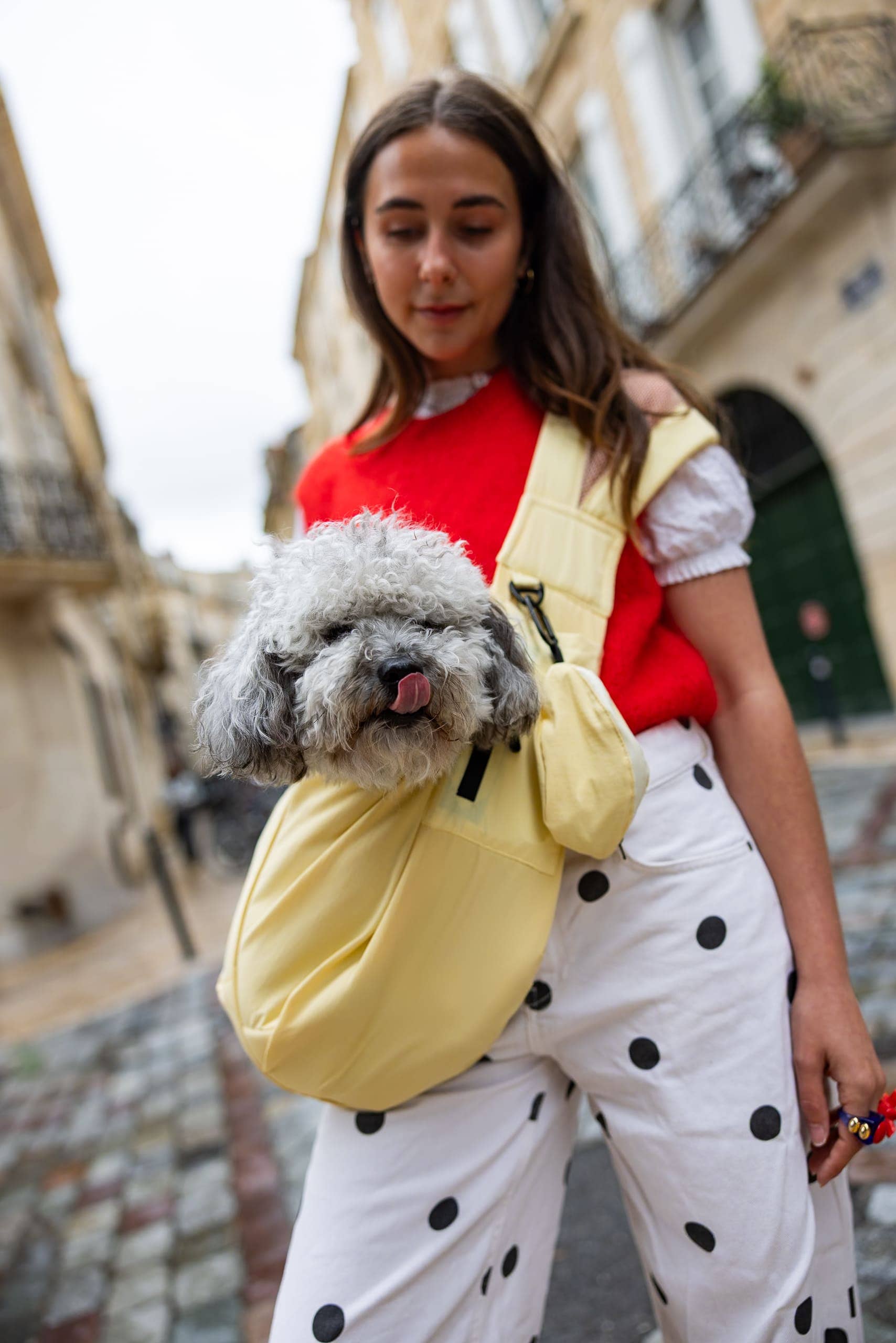 Sac de transport en bandoulière jaune