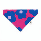 Bandana fleurs bleues à glisser dans le collier