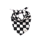 Bandana pour chien - Damier noir et blanc