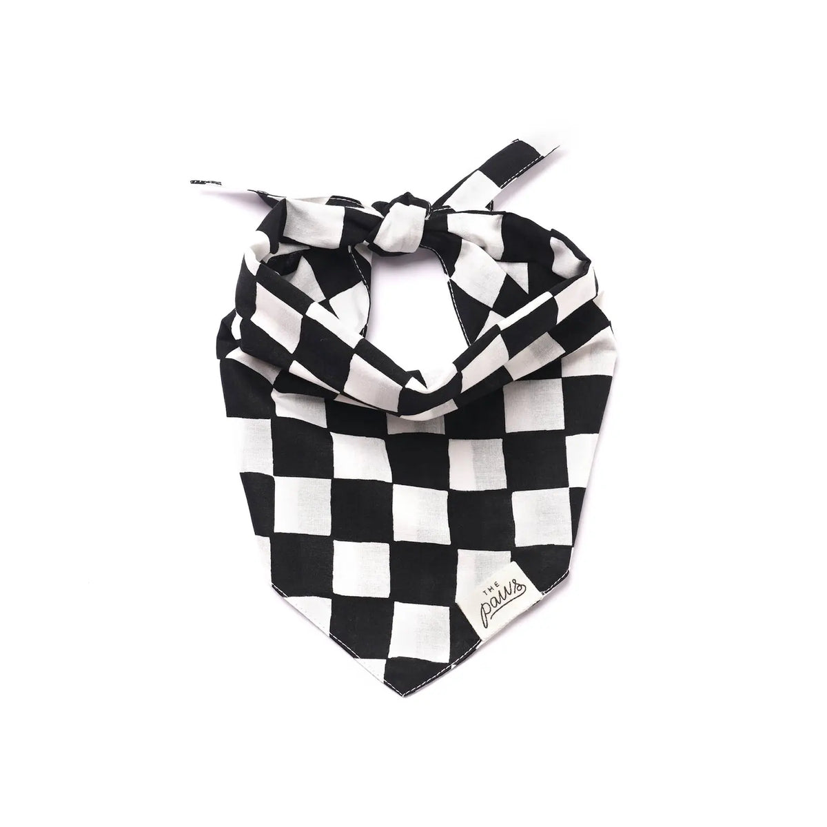 Bandana pour chien - Damier noir et blanc