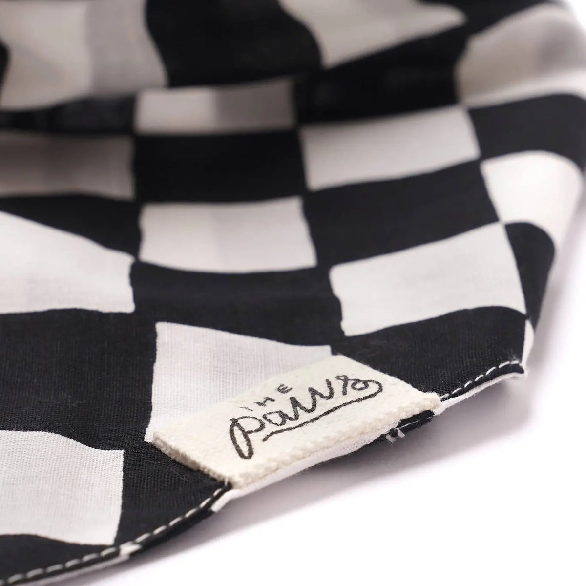 Bandana pour chien - Damier noir et blanc