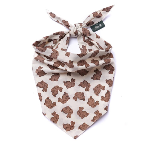 Bandana pour chien - Lapin chocolat