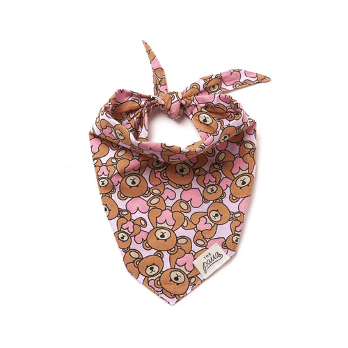 Bandana pour chien - Nounours rose