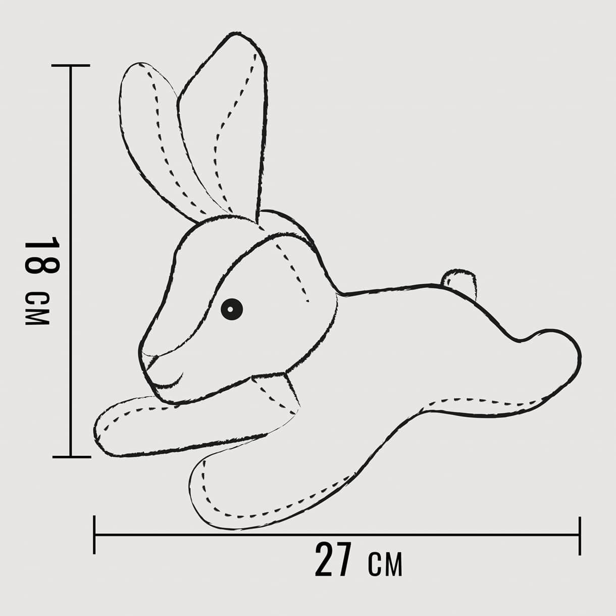 Jouet pour chien robuste avec couineur - Lapin