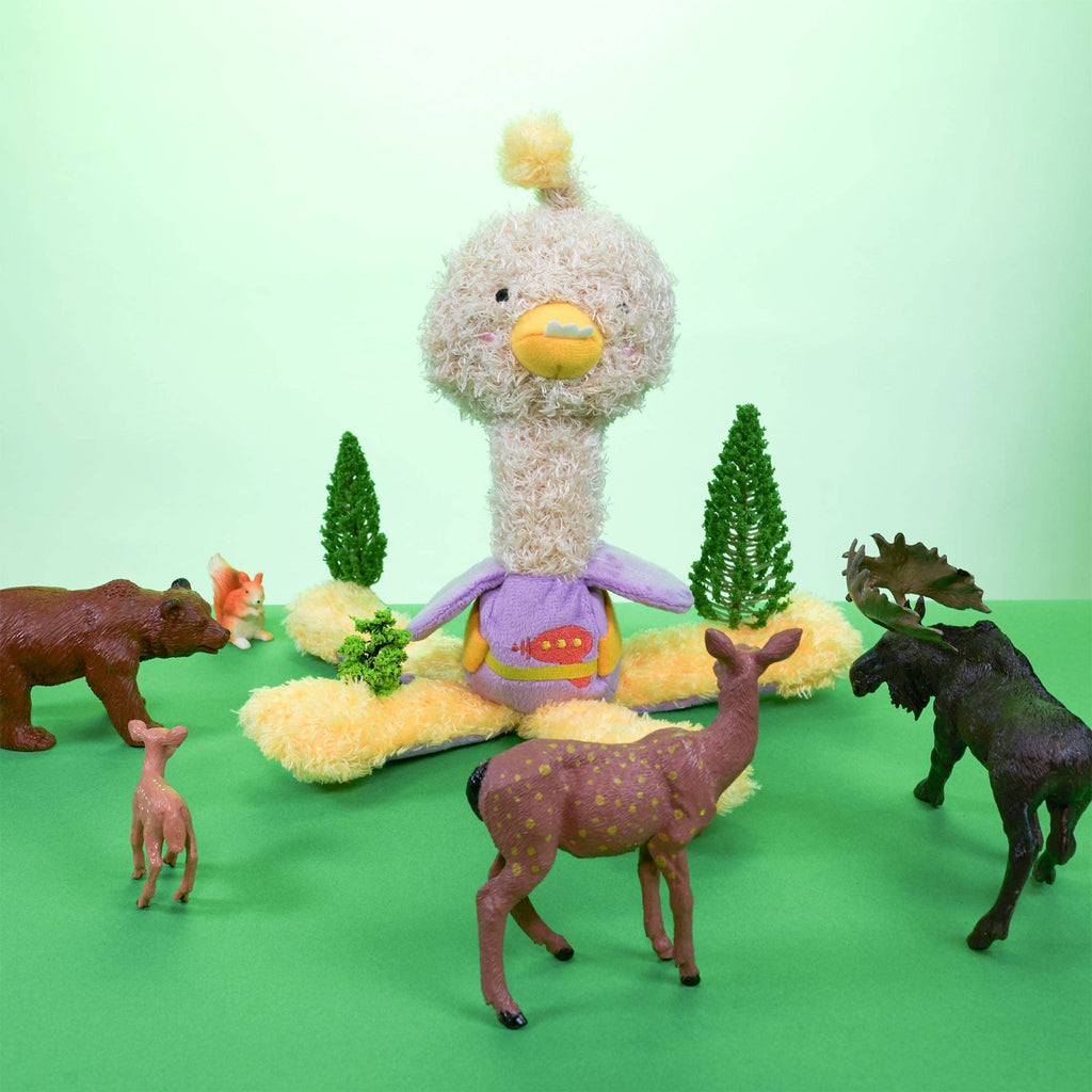 Jouet peluche - Autruche habillée