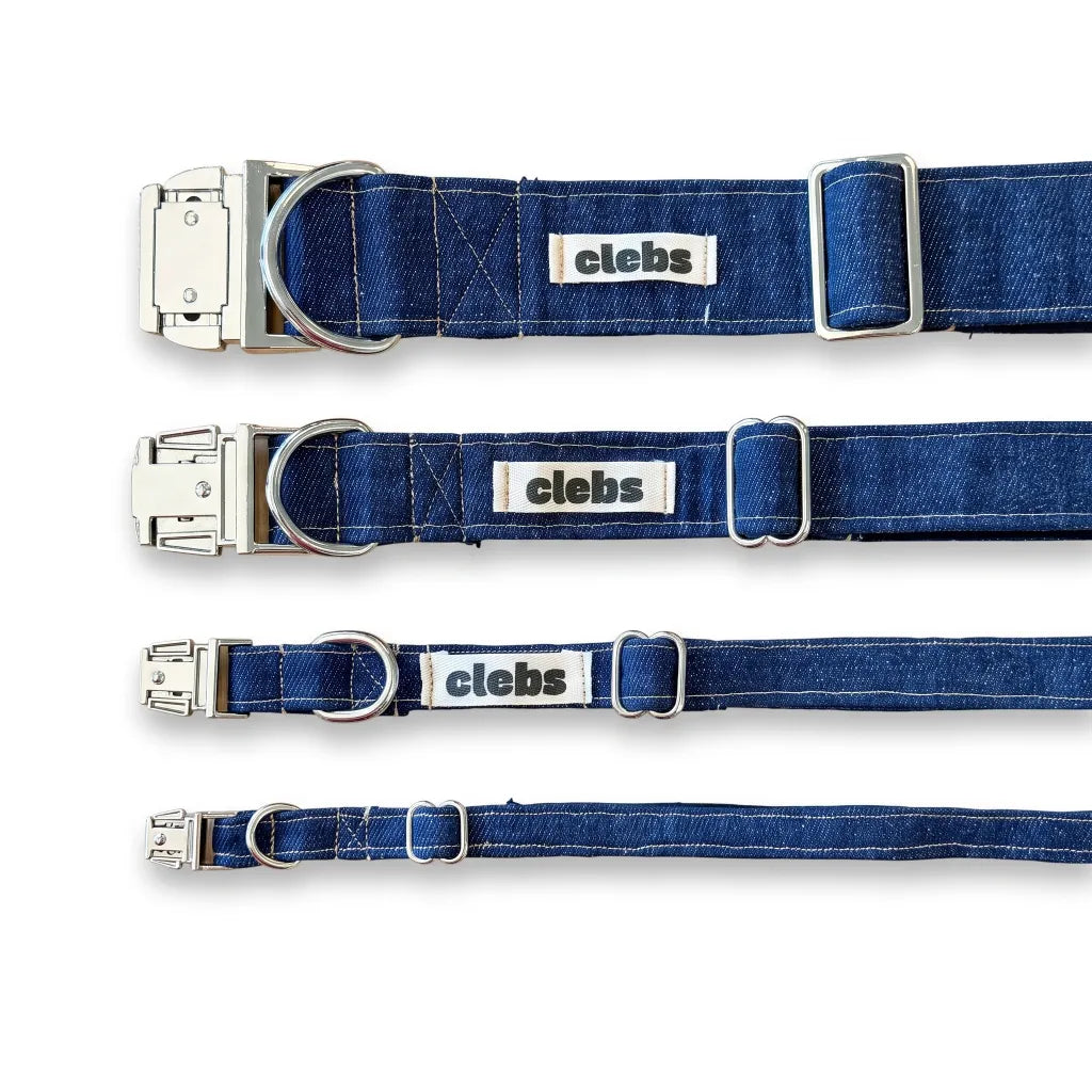 Collier en tissus - Denim foncé