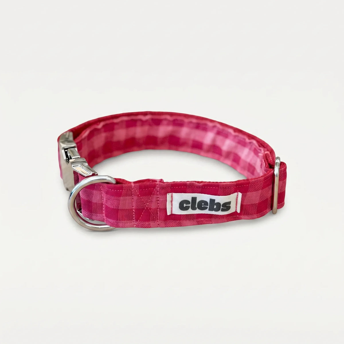 Collier en tissus - Vichy Rose