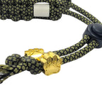Collier kaki anti-tiques avec céramique