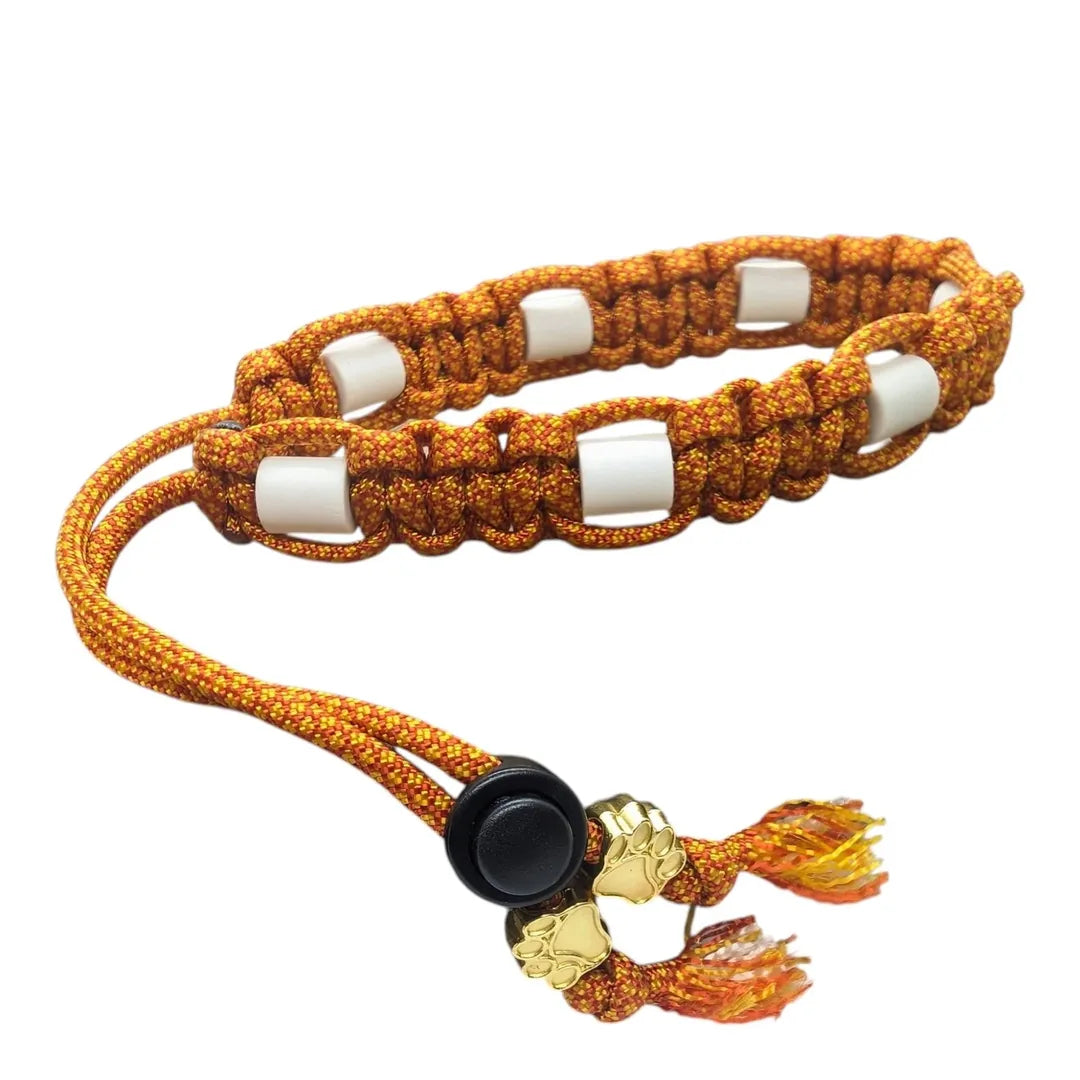 Collier orange anti-tiques avec céramique