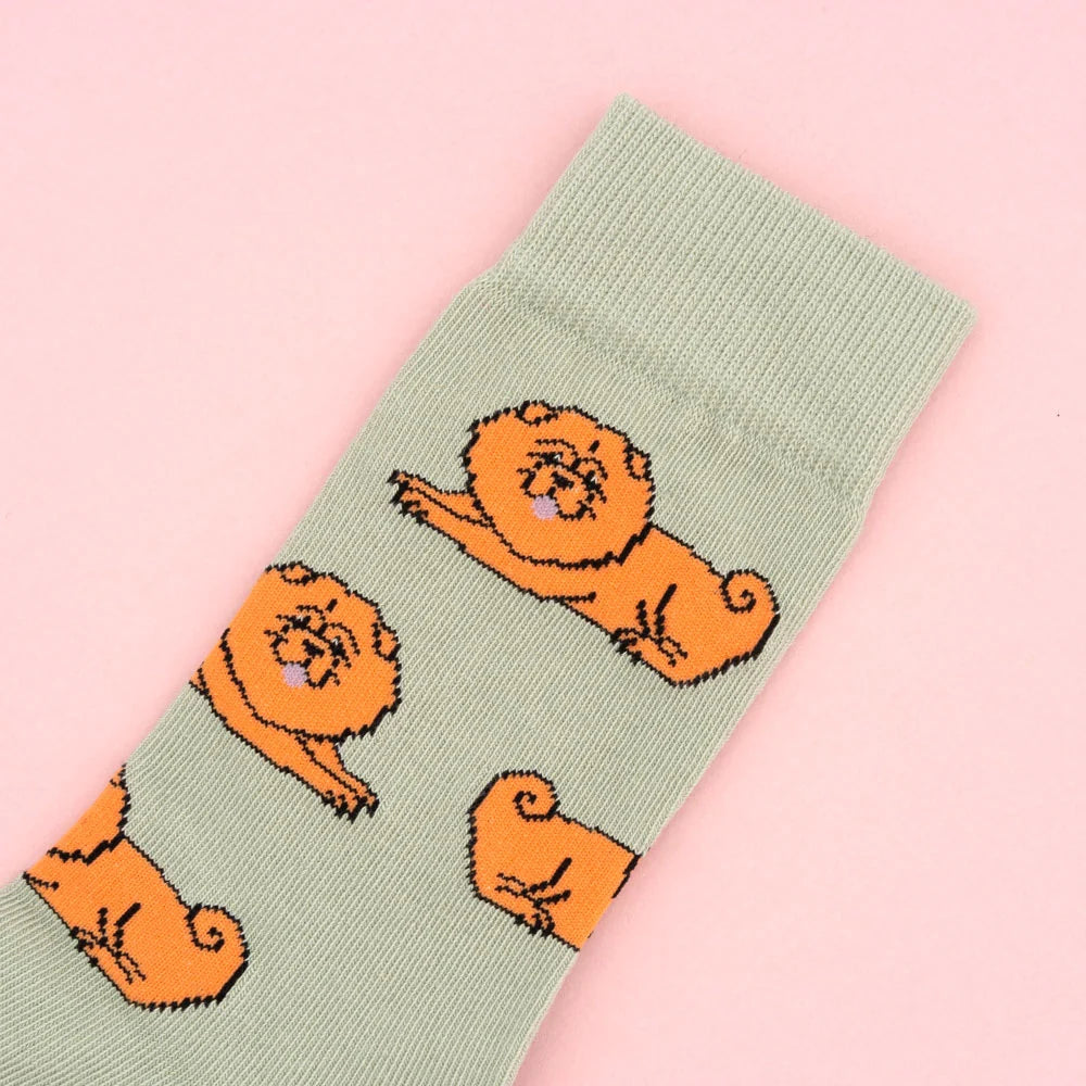 Chaussette race de chien - Chow-chow