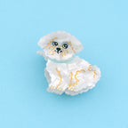 Grande pince à cheveux - Bichon