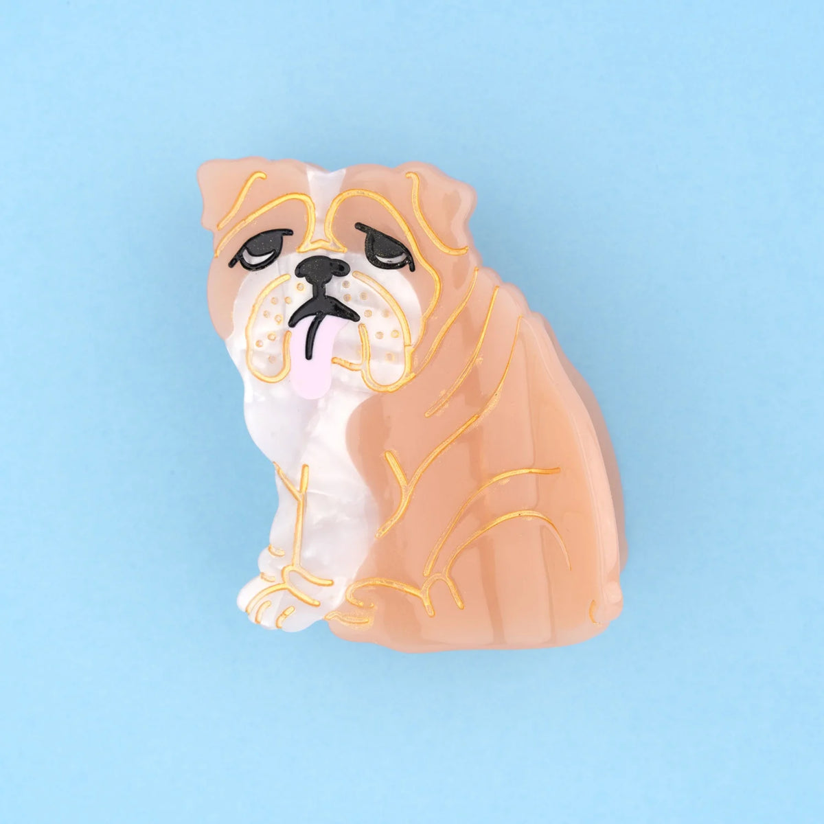 Grande pince à cheveux - Bouledogue Anglais