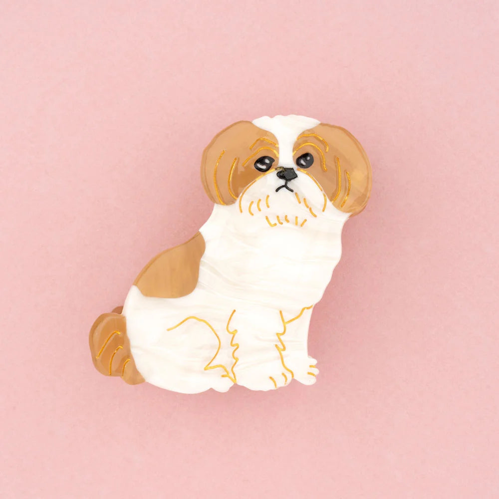 Grande pince à cheveux - Shih tzu