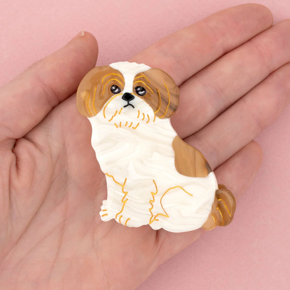 Grande pince à cheveux - Shih tzu
