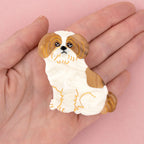 Grande pince à cheveux - Shih tzu