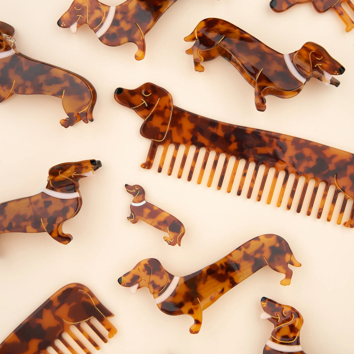 Grande pince à cheveux - Teckel
