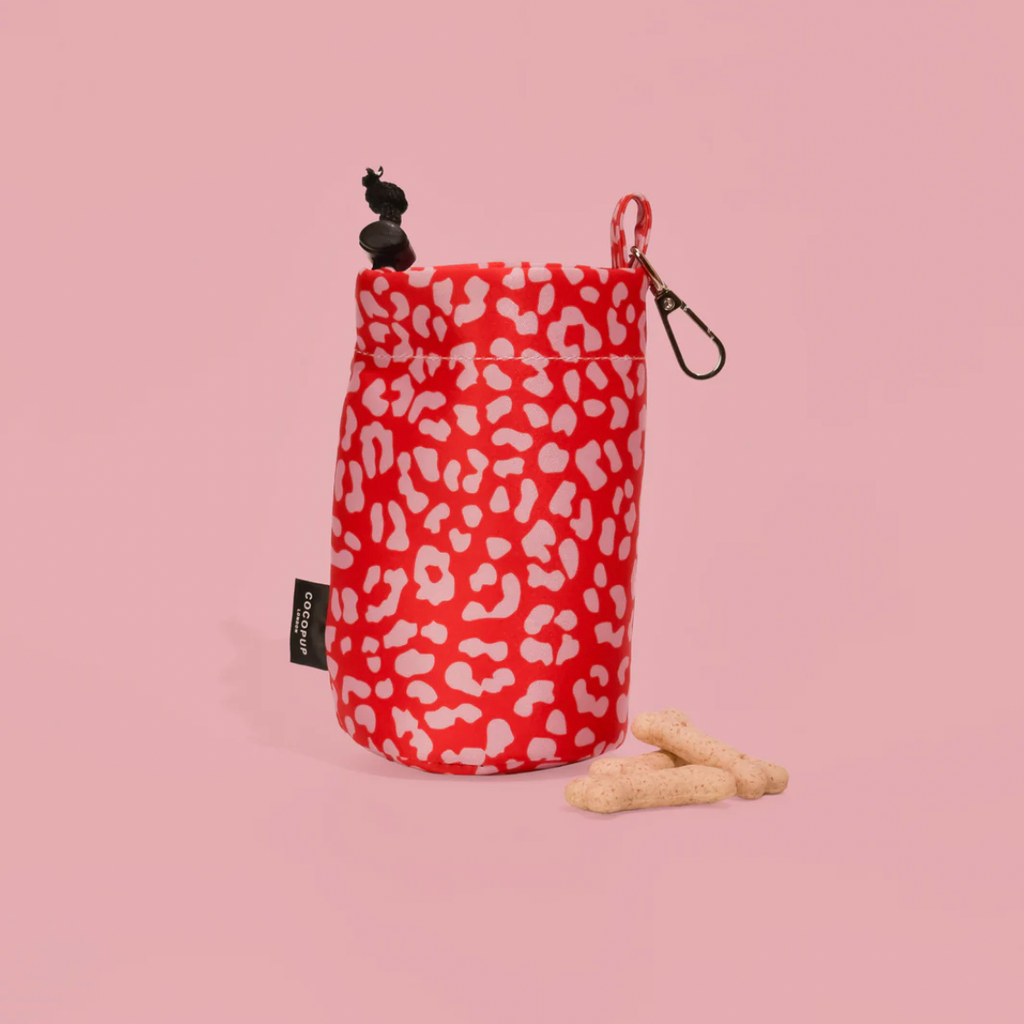 Pochette à friandises - Léopard rouge et rose